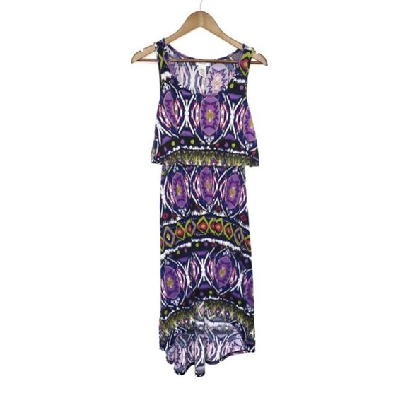 Biaggi Dresses & Skirts - Sleeveless High Low Overlay Dress Purple Size Medium